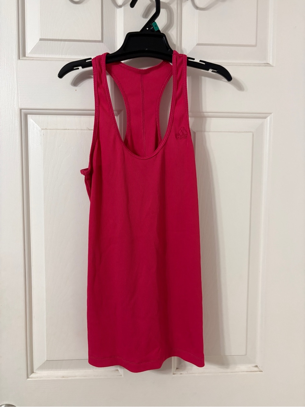 Adidas Hot Pink Ribbed Racerback Tank